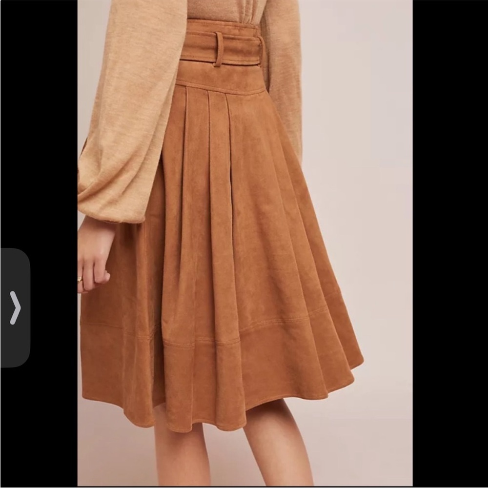 Anthropologie A-Line Brown Skirt